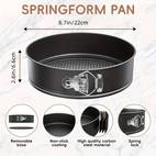 1pc black non stick springform cake pan with removable bottom for baking pizza pan shape suitable for cheesecake