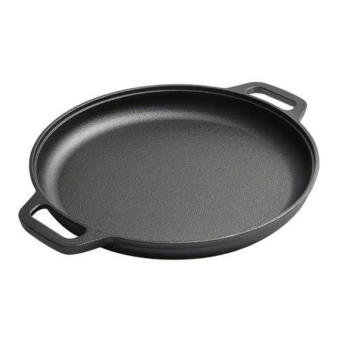 1 2pcs 28cm with dual handle pre frying pan for stove oven grill campfire nonstick cookware black