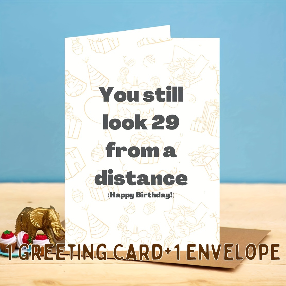 1/5 Set, Funny 30th Birthday Card - For Him Or For Her - Perfect Greetings Card For Turning 30 Years Old Including Envelope