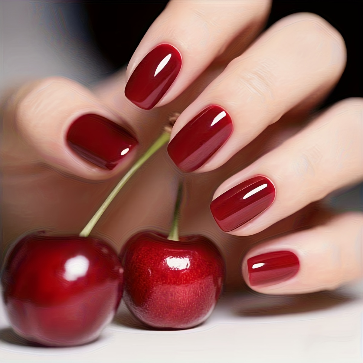 TEMU 30 uñas postizas elegantes de color , forma de ballet de media , fáciles de aplicar con pegamento en gelatina y buffer, ideales para el uso ,