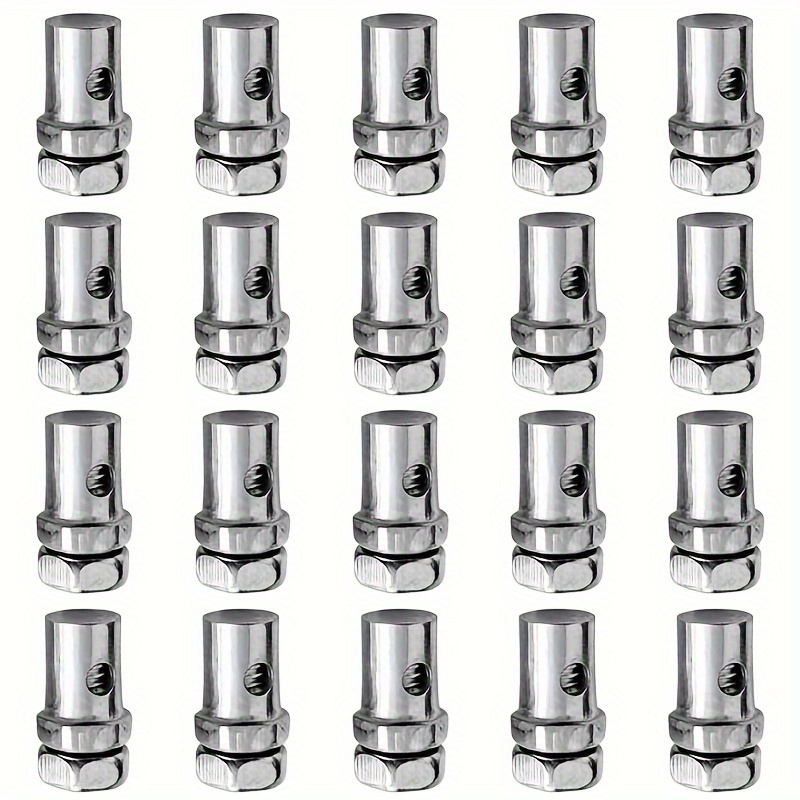 

20pcs Steel Throttle Cable End Caps, Universal 2.7mm Barrel Ends For Bike, Motorcycle, Scooter, E-bike Handlebar Cable Repair Accessories
