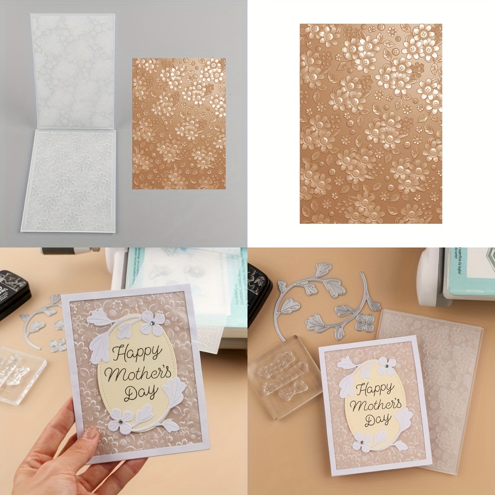Fresh Flower 3d Embossing Folder Diy Scrapbooking Decor Card - Temu