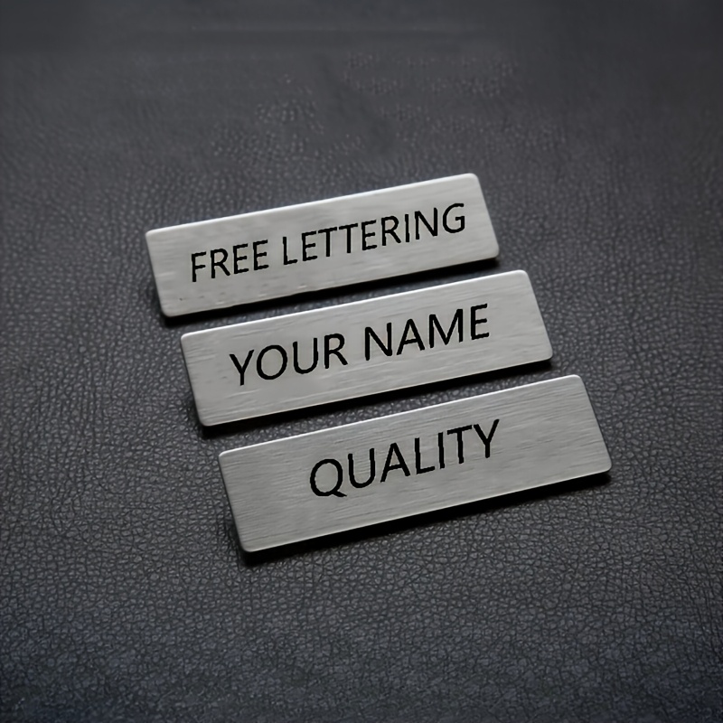 Jojofuny 10-Pack Stainless Steel Blank Name Plates – Engravable Metal Tags For Hotel Signs, Office Doors & DIY Projects (3.93" X 1.97")
