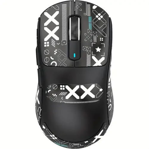 x3 lightweight wireless gaming mouse with anti slip mouse grip tape self design elastics side grips sticker sweat resistant pads anti sweat paste black