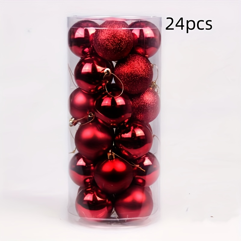 

24pcs Set Of Colorful Hanging Balls And Novelty Decorations