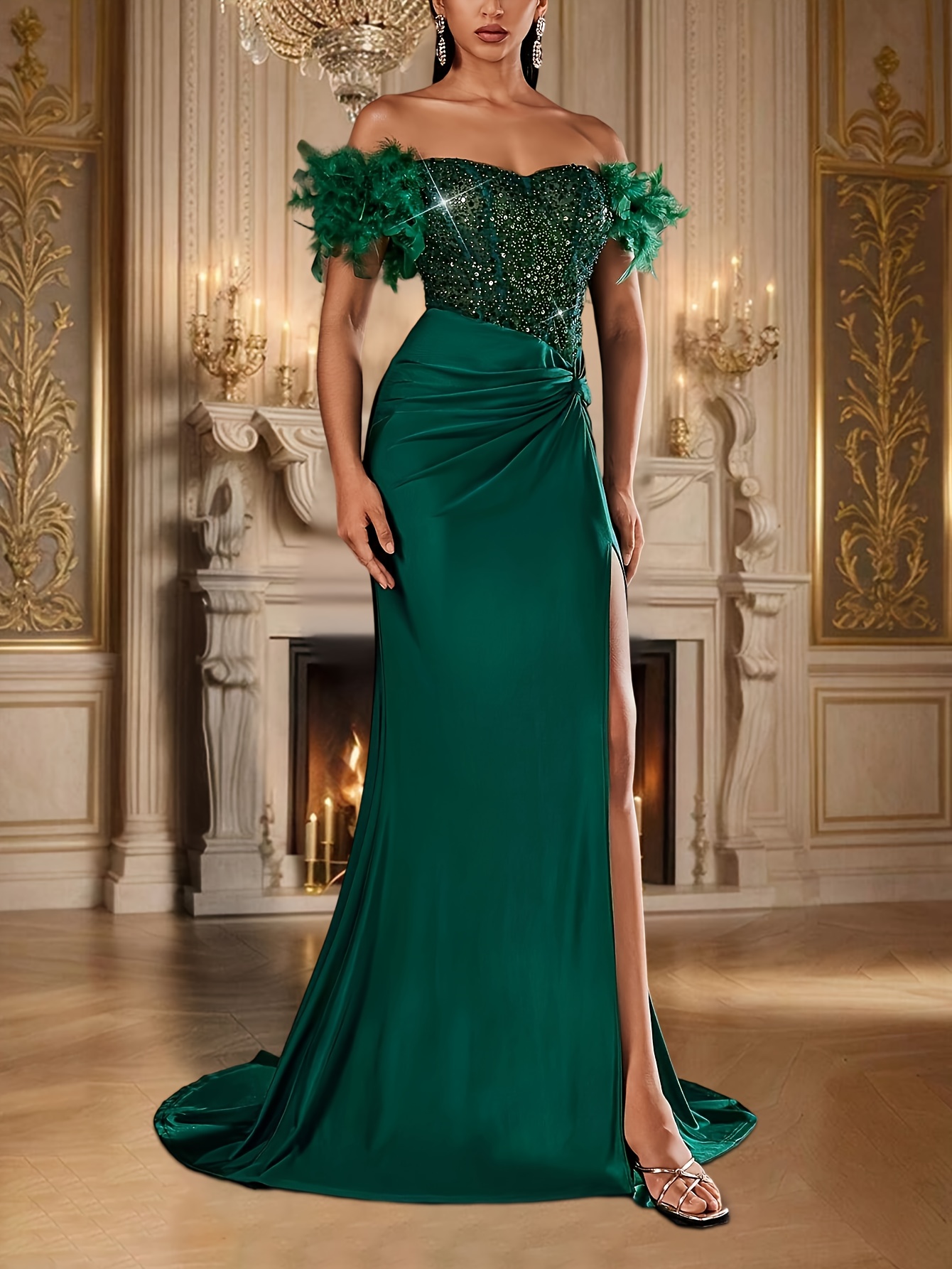 royal green dress sold on Temu United States royal green dress sold on Temu United States