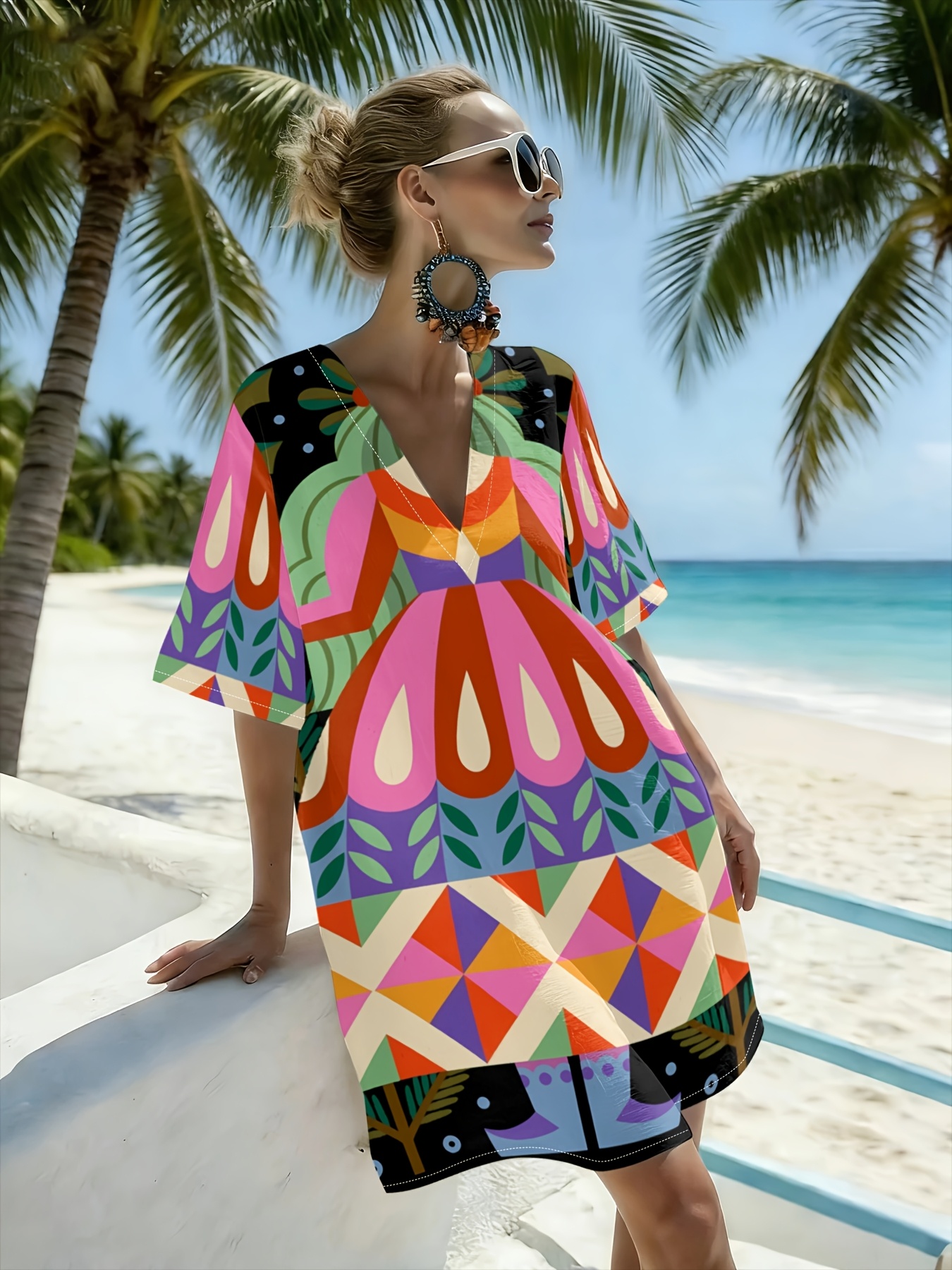 multi color dress sold on Temu United States