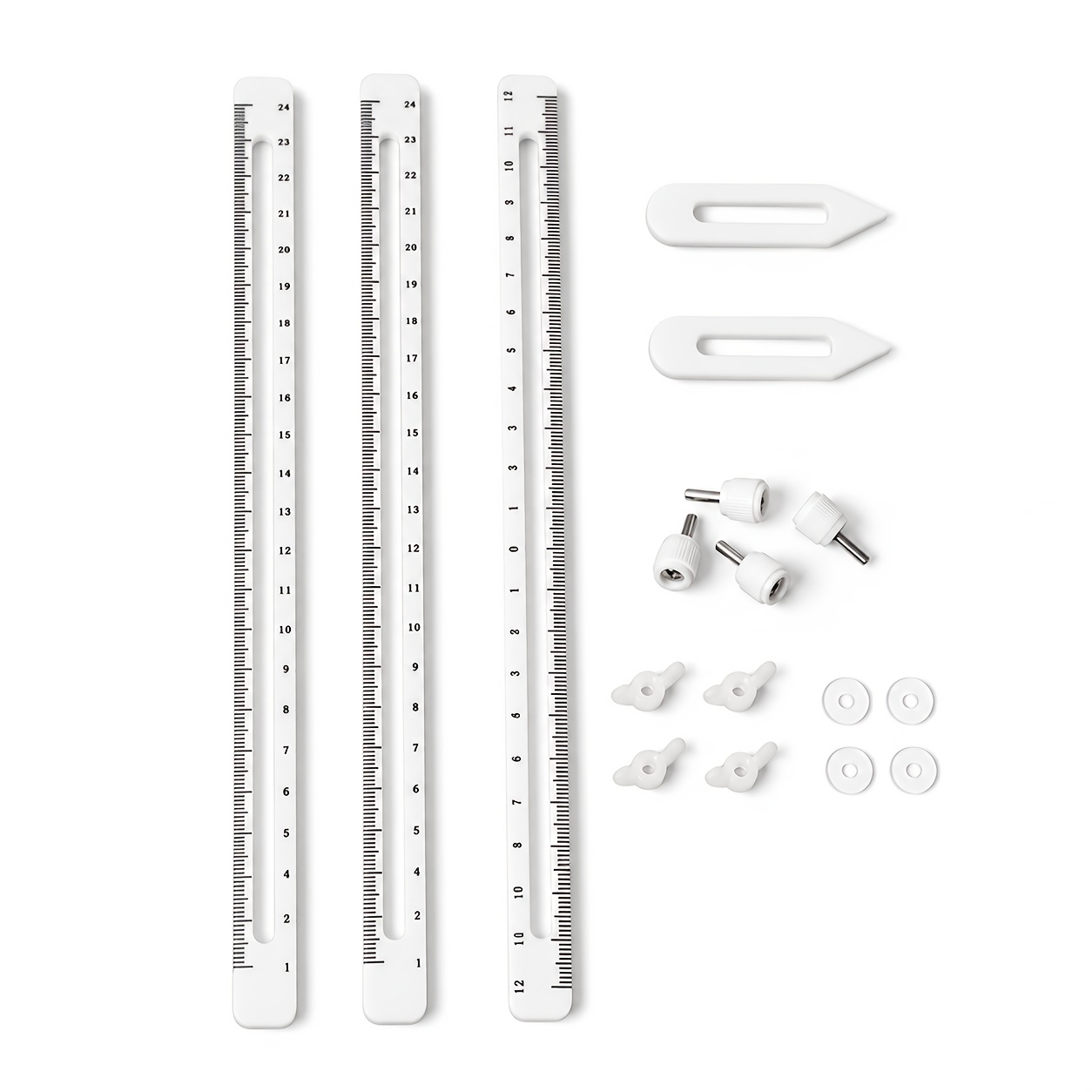TEMU Règle de mesure de , ensemble d'outils de mesure de poterie, jauge de perçage de et d'épaisseur multifonctionnelle, règle en plastique, règle