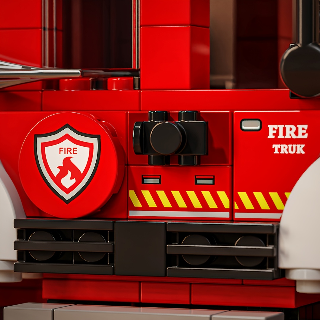 500pcs+ Fire Off-Road Car Building Blocks Model