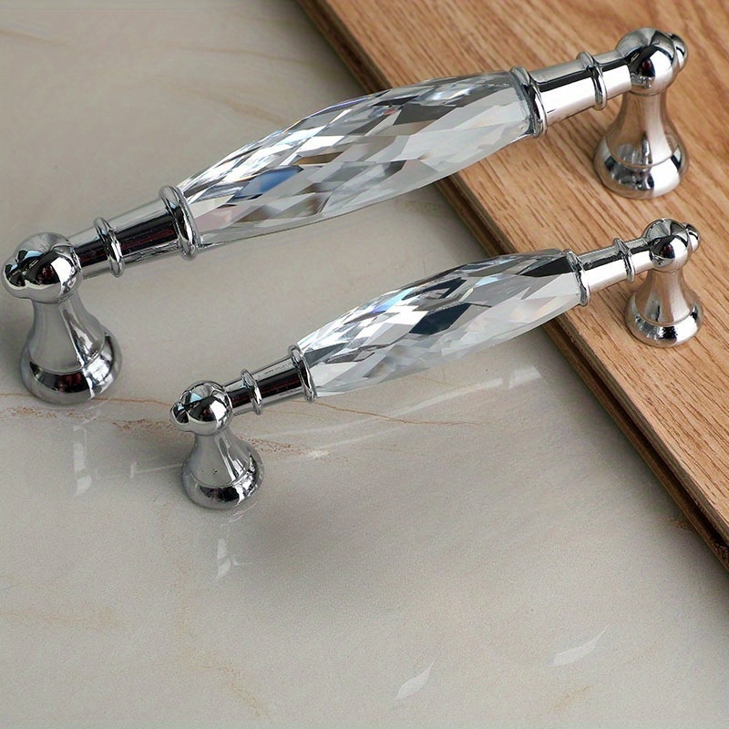 alloy drawer silvery long crystal handle dresser - Temu