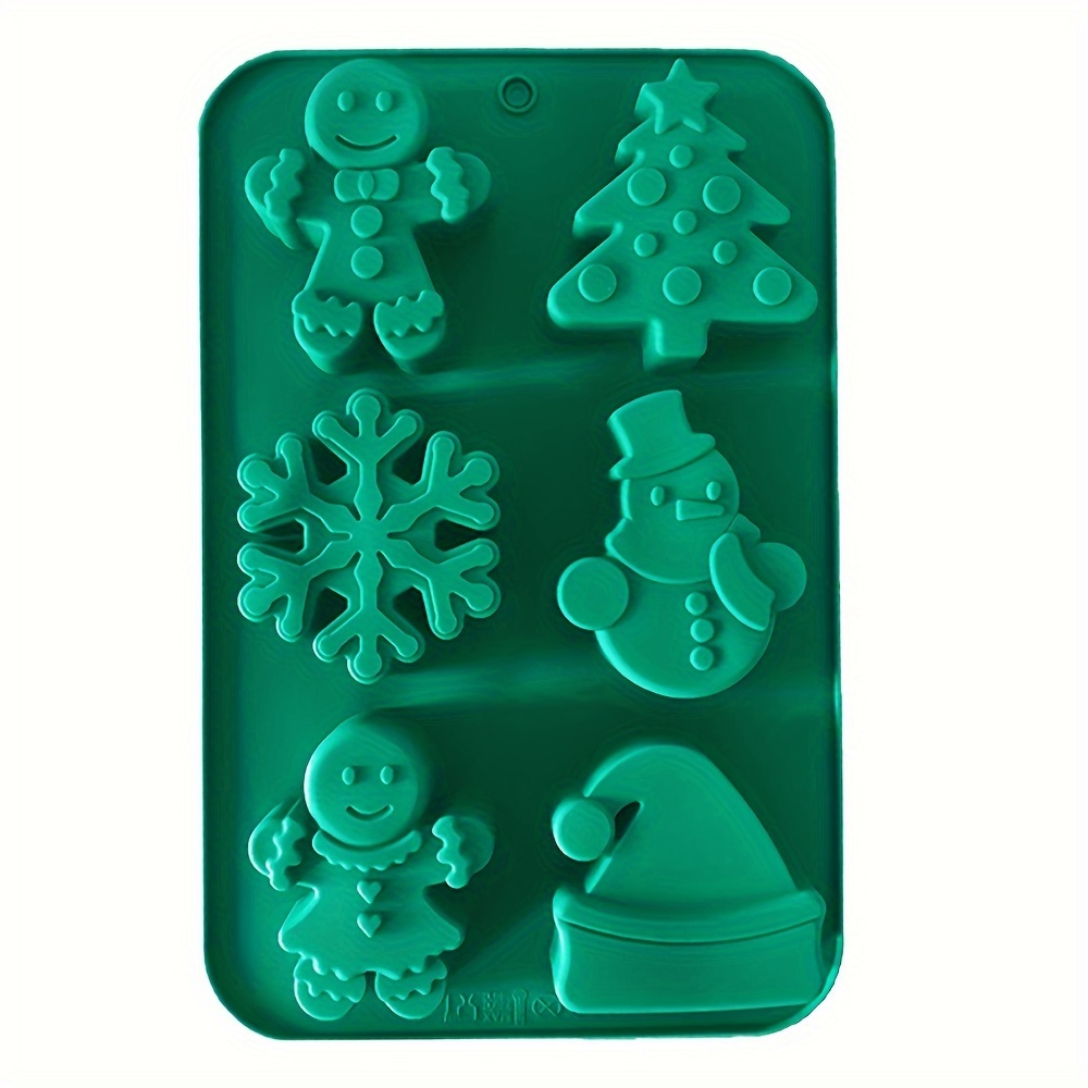 Image of A Christmas Tree Sock With Snowflakes And Santa Claus, Molds For , Candles, Resin, And Other Crafts