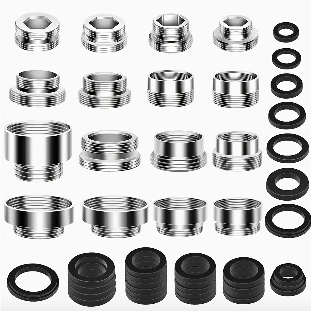 16pcs Adapters Thread Adapter For Water Filter Kitchen External Thread And Double Thread Pressure Reducer