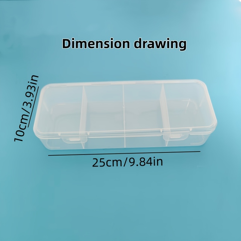 Four-compartment Transparent Storage Box For Jewelry, Hair Accessories, And Hair Clips, A Practical And Dust-proof Desktop Organizer