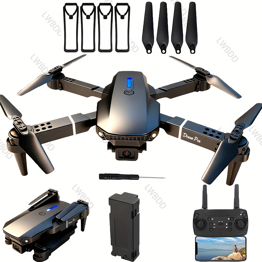 TEMU Beginner-friendly Drones, Premium Drones, And Remote-controlled Drones With Model Cameras Feature A Folding Design. A Single Battery Provides Of