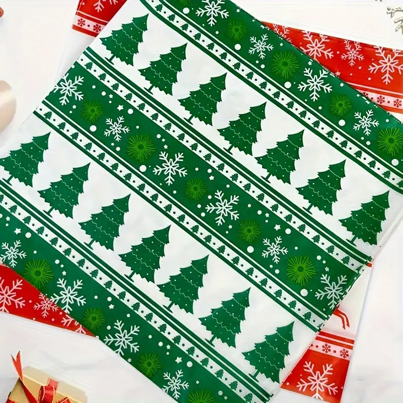 50 pack christmas themed oil absorbing paper sheets festive bakery parchment paper for hamburgers baked goods fried chicken disposable pre cut individual paper towels with Product details 5