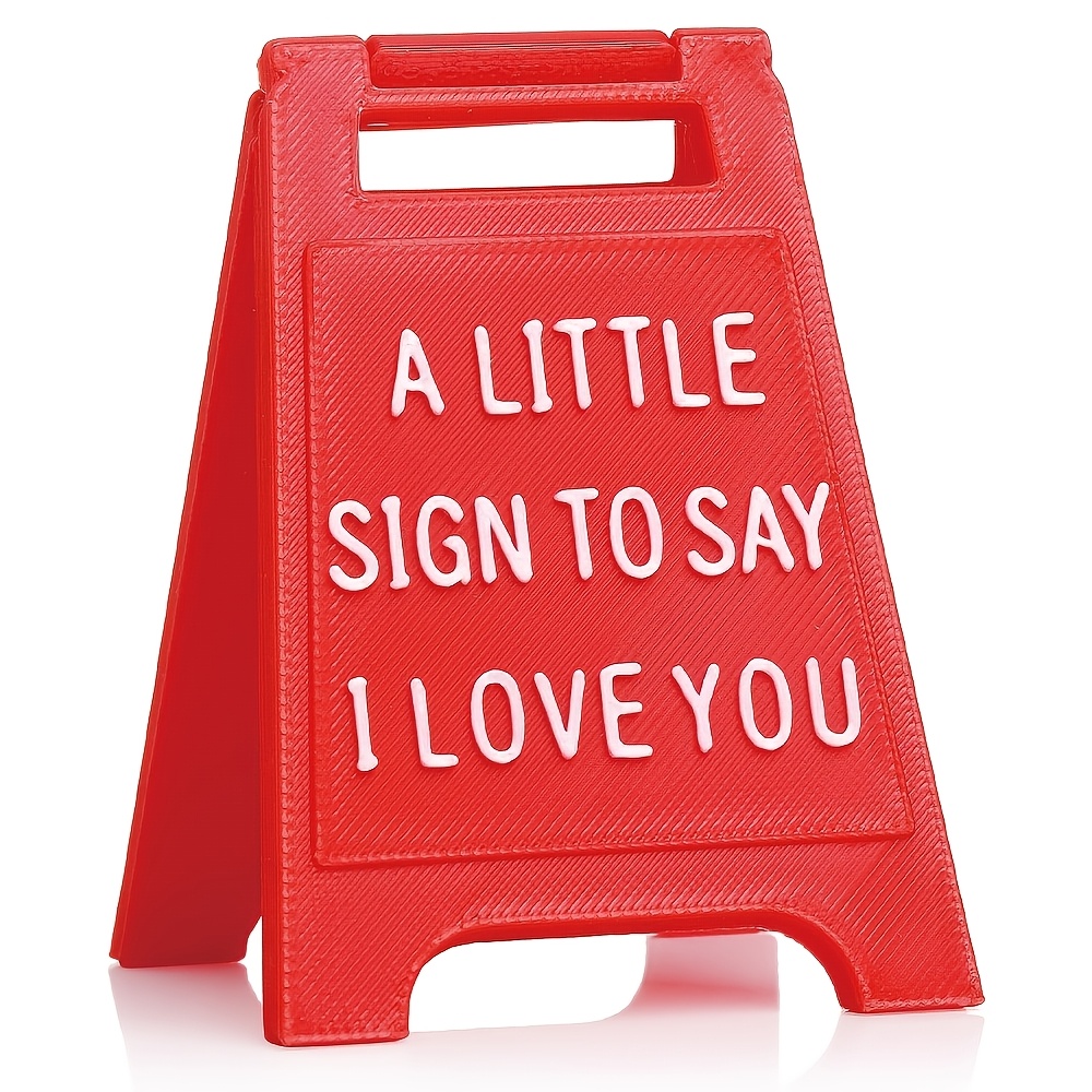 1pc 3d-printed Mini "i Love You" Sign, A Desktop Decoration, Perfect As A Gift For A Friend.