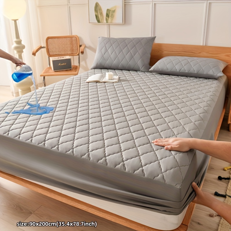 TEMU 1pc Waterproof Mattress Cover (pillowcase And Pillow Core Not Included) Super Soft And Comfortable Machine Washable Fitted Waterproof Bed Sheet