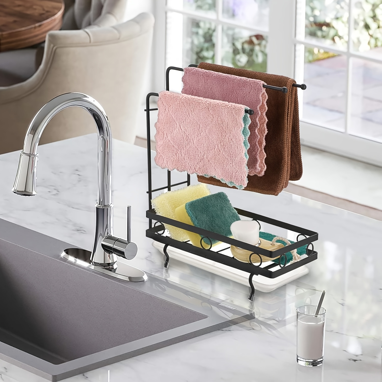 kraftig järn köksdisk organizer med avtagbar bricka halkfri - Temu Sweden
