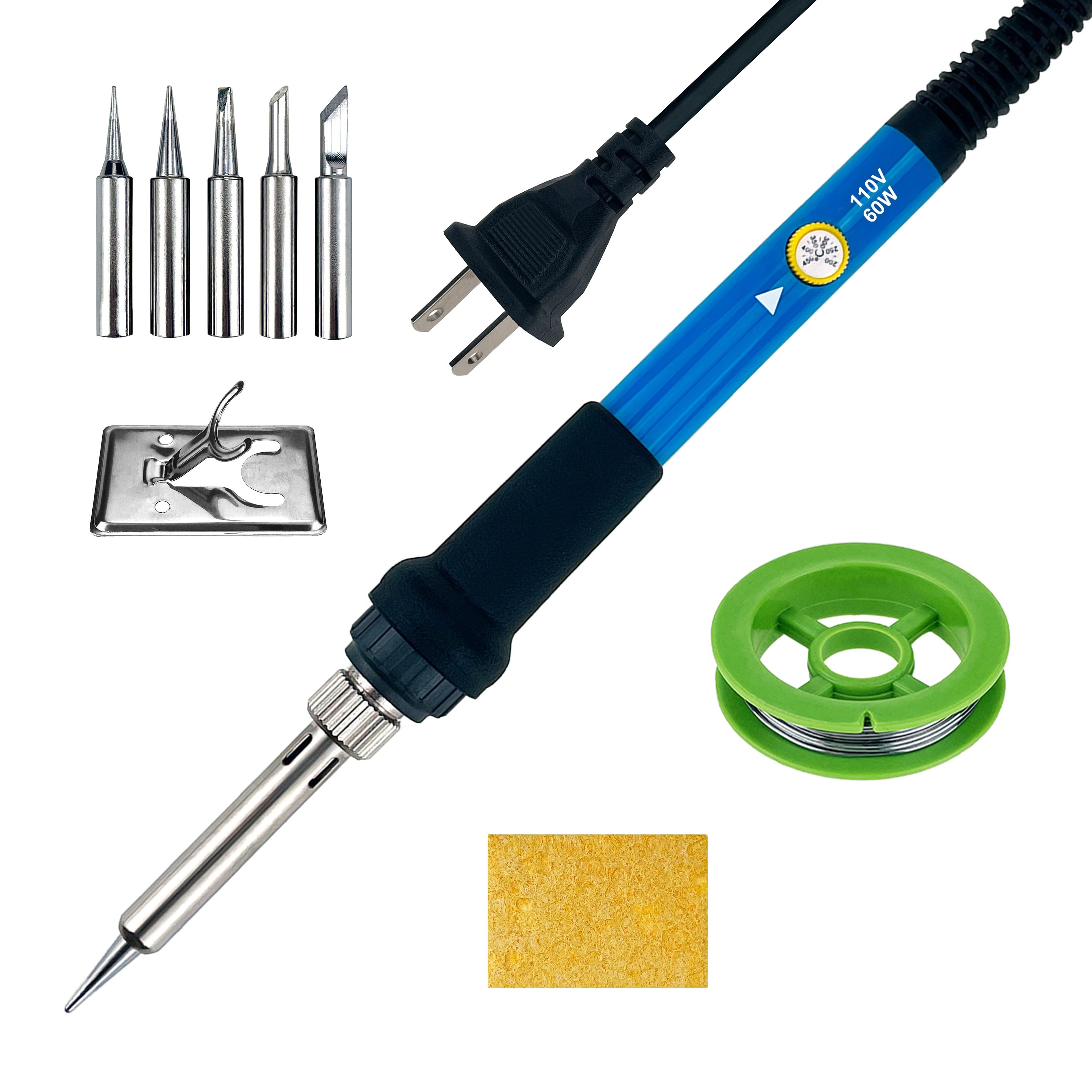 

9 In 1 Welding Kit 110v Temperature Adjustment Electric Soldering Iron With Switch Electronic Repair Tool Solder Soldering Tool Electric Welding Pen Household Set