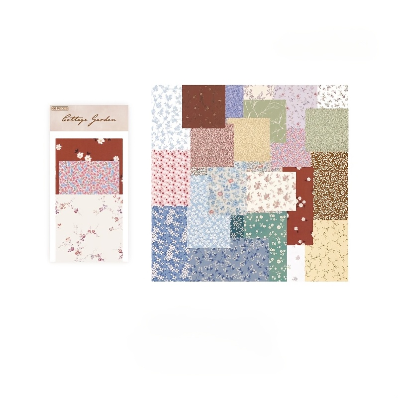 TEMU 60 Piezas de Papel Vintage para Scrapbooking, Kit de Suministros para Diarios y Manualidades, Papel Decorativo Estético para Planificadores,