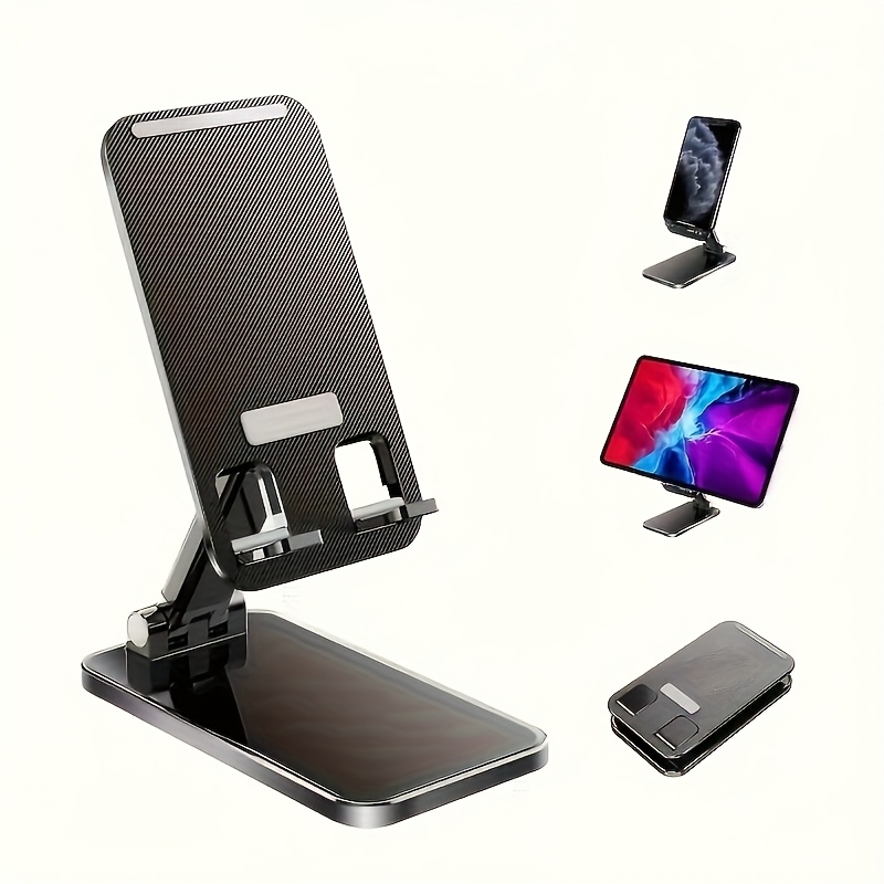 

Soligu Desktop Rotating Phone Stand, Tablet Stand For Desk, Abs Front Panel, Metal Base With Anti-slip Pads, Foldable For Portability, Ideal For Desk, Office, And Nightstand, Desk Phone Holder