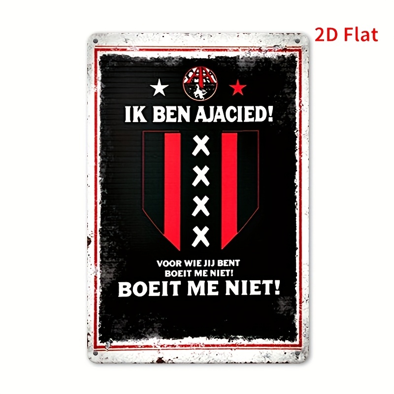 TEMU 2d Flat - [2d Flat] 1pc 20 X 30 [2d Plane] " Ajaside!" Wall Hanging Furniture Bar Cafe Decoration, Aesthetic Room Decoration And Holiday Gifts,