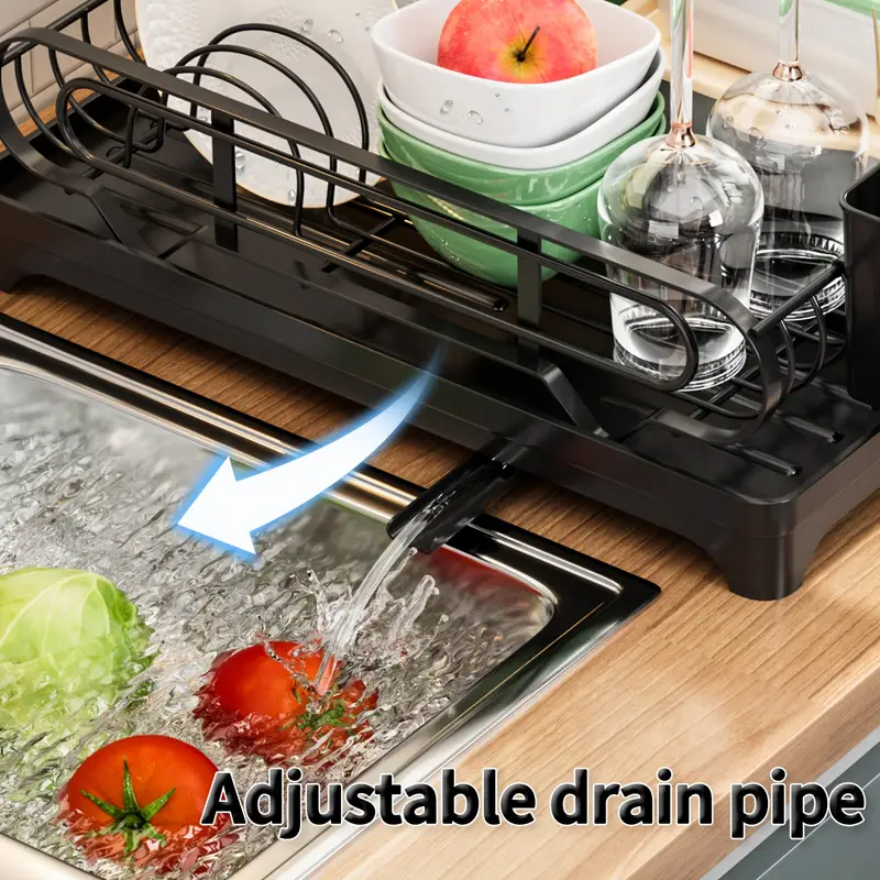 dish drying rack dish rack dish racks for kitchen counter dish drainer with removable utensil holder and swivel spout Product details 6