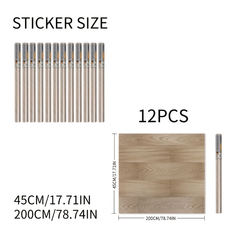 Image of 12 Rolls 45cm X 200cm Self-adhesive Removable Peel-and-stick Wallpaper Texture Suitable For Bedroom Living Room Tv Background Wall Hall Wall Wallpaper