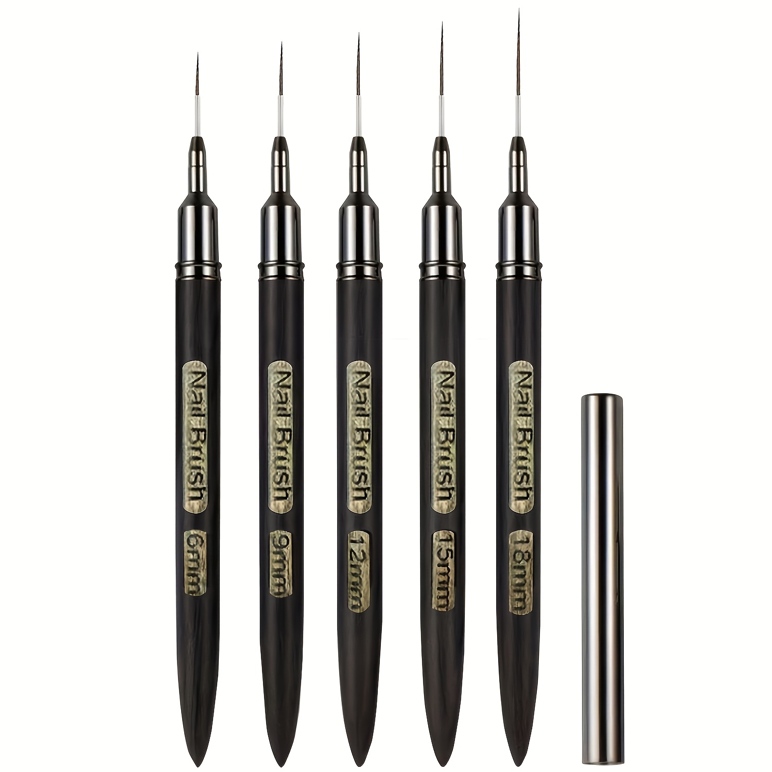 TEMU 5pcs Drawing Pen Tool Nail Art Fine Line Pen Drawing Pen Nail Salon Set
