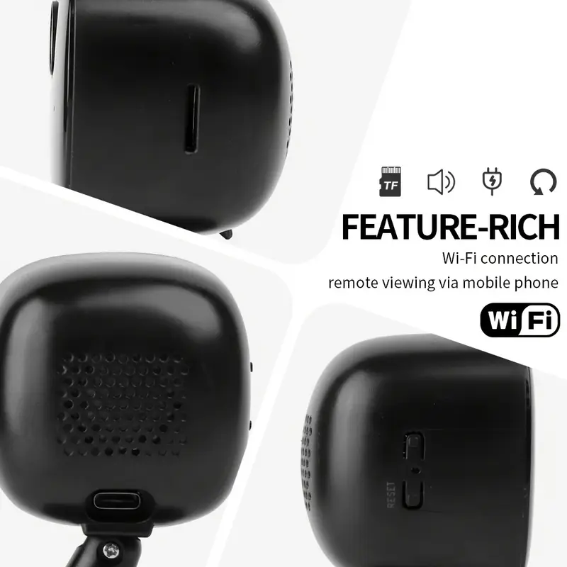 fhd1080p hd pet surveillance camera with 2 4g wifi night vision two way audio usb powered smart alarm for remote monitoring alerts pet surveillance system decor durable construction without battery Product details 2