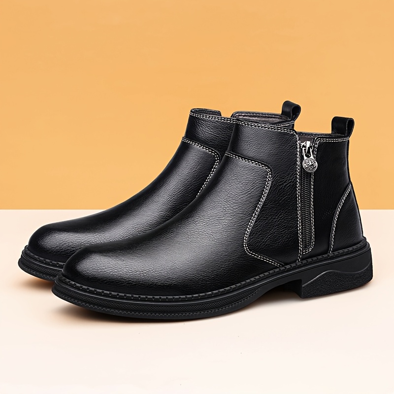 brand wear resistant rubber sole zipper mens ankle - Temu
