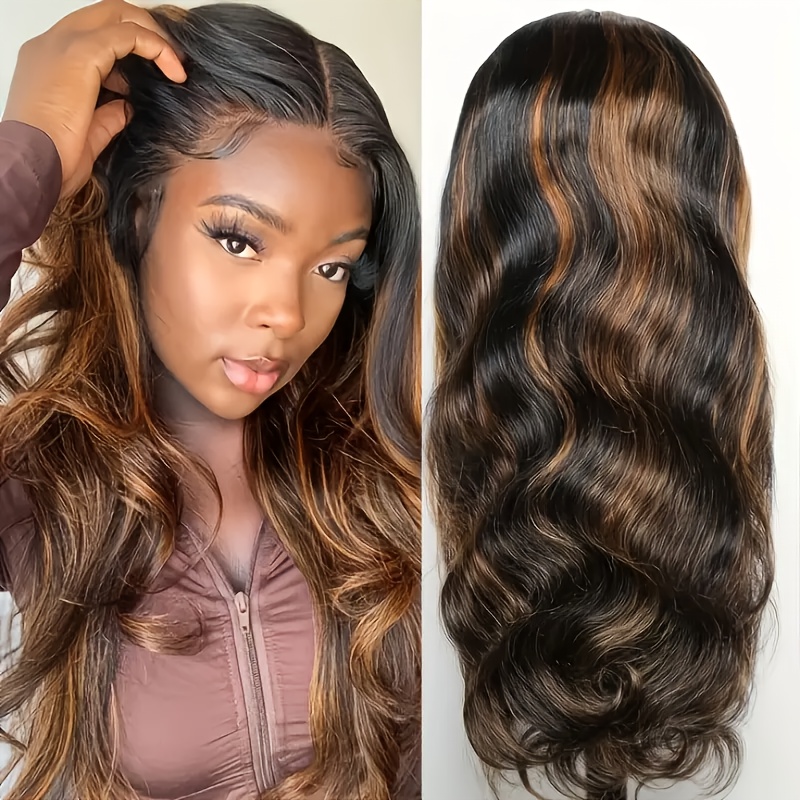 human hair wigs black and brown sold on Temu United States display picture 2