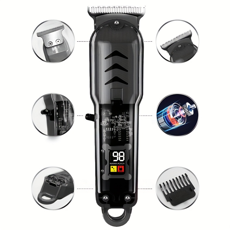 Men'S Professional Hair Clippers, a Set of Professional Hair Scissors And Trimmers, Cordless Hair Clippers for Men, Suitable for Barbering Kits.