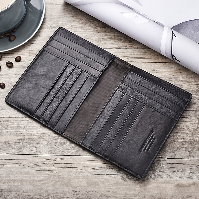 Vintage Boarding Pass Genuine Leather Passport Notebook Multi Card Slots Id Credit Cards Holder