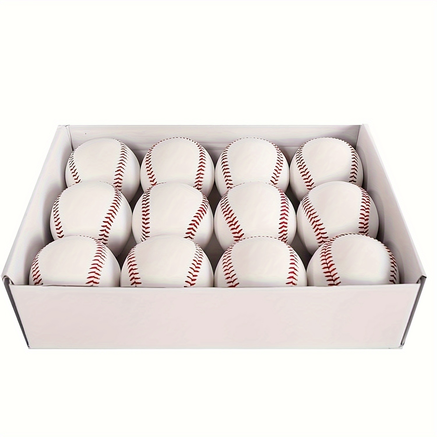 

12pcs Standard Size Baseballs, Training Practice Baseball, For Batting, Fielding, Hitting, Pitching, Practice