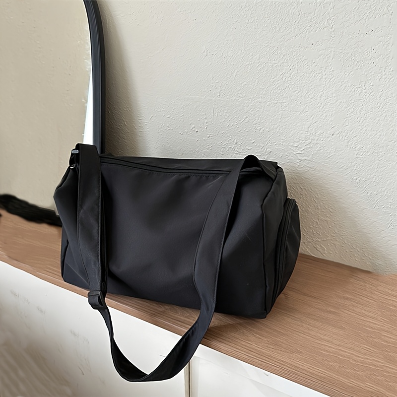 Image of Men's Yoga Diagonal Strap Backpack - Large Capacity Gym Bag Suitable For Work, Travel & - Portable Zippered Bookbag For Yoga, Commuting & Daily Use