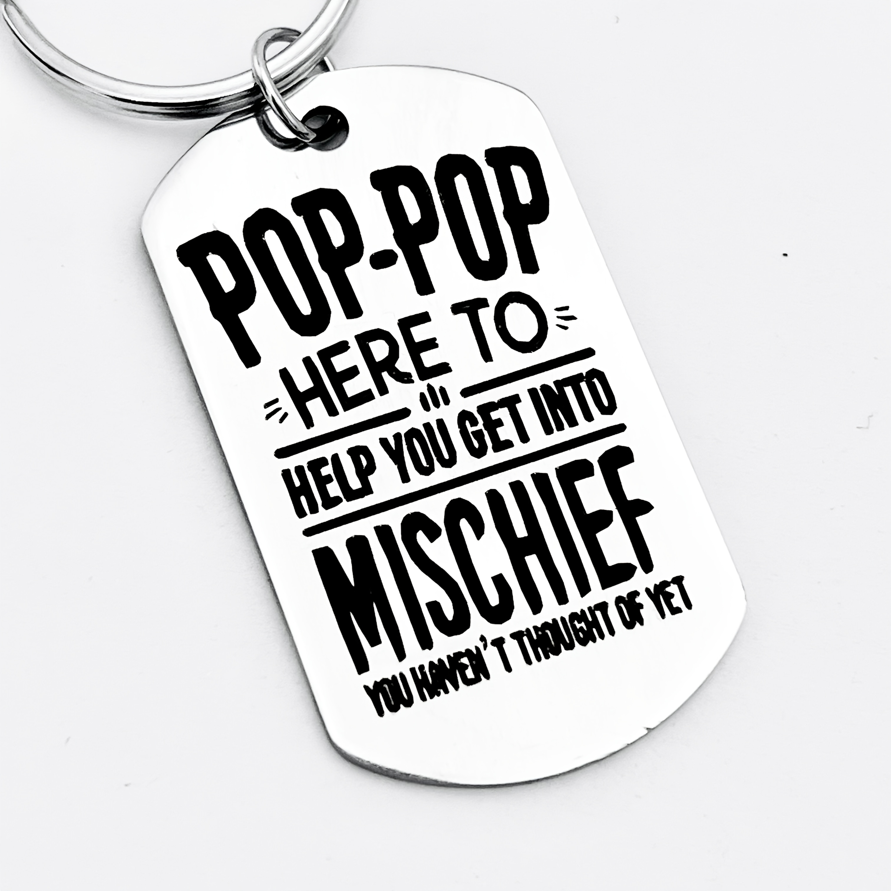 TEMU Stainless Steel Keychain, A Creative And Accessory, For Grandpa