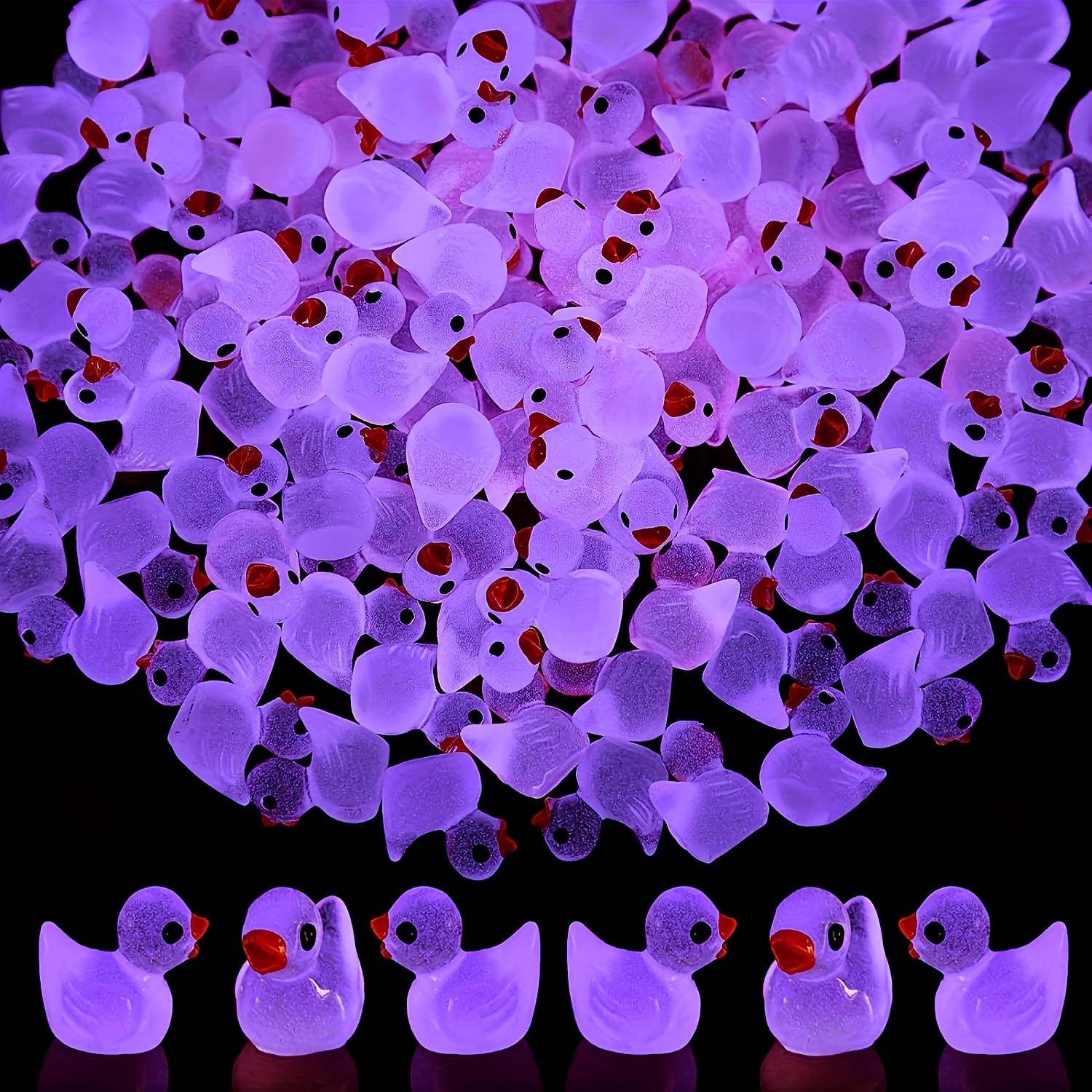 

30pcs Mini Purple Resin Duck Figurines - Classic Anime Style Collectibles For All Room Types & Holiday Decor, Christmas, Easter, Thanksgiving & More