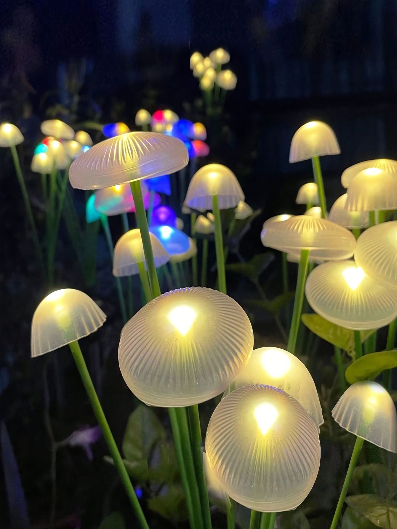 Luces Solares de Medusa y Hongo, 6/8/10 LED, Iluminación de Paisaje de Alta Calidad para Exteriores, Luces de Césped con Enchufe para Exteriores, para Jardín, Pasillos, Pasajes, Patios Traseros, Césped, Decoraciones de Ambiente para Halloween y Fiestas, El Mejor Regalo para Navidad y Bodas