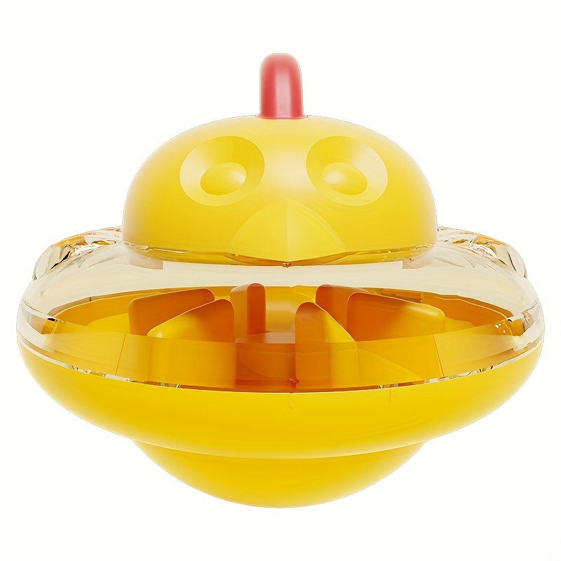 Brand Interactive Tumbler Pet Feeder Toy For Cats And Dogs Leak Proof No Battery Food Dispenser, Promotes Exercise, Easy To Clean, Yellow