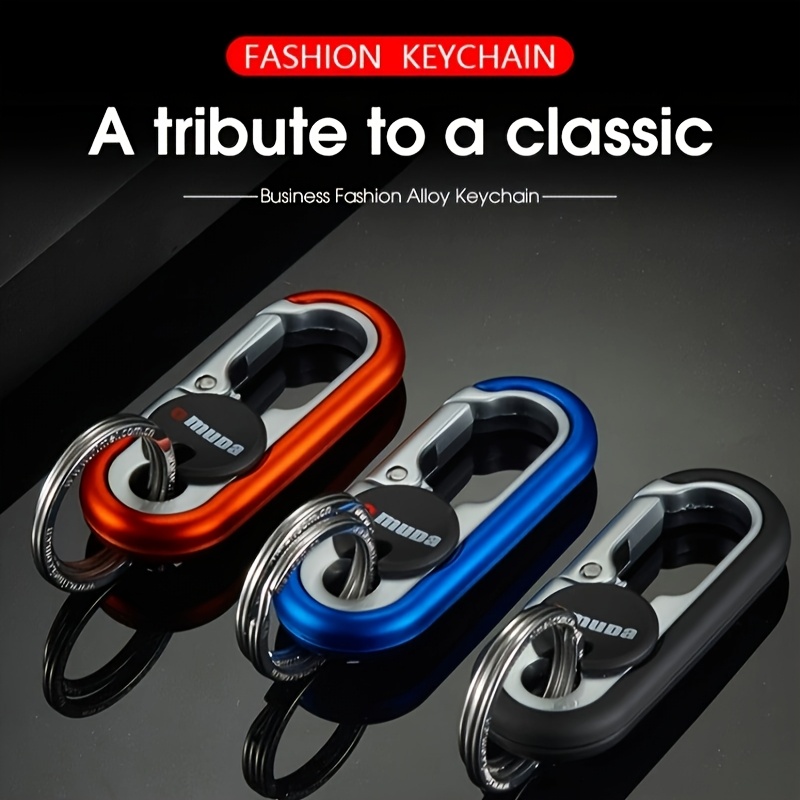 TEMU [car Key Chain] 2pcs Style With This High-grade Metal Alloy Car Key Chain - Perfect For Men's Waist Hanging!