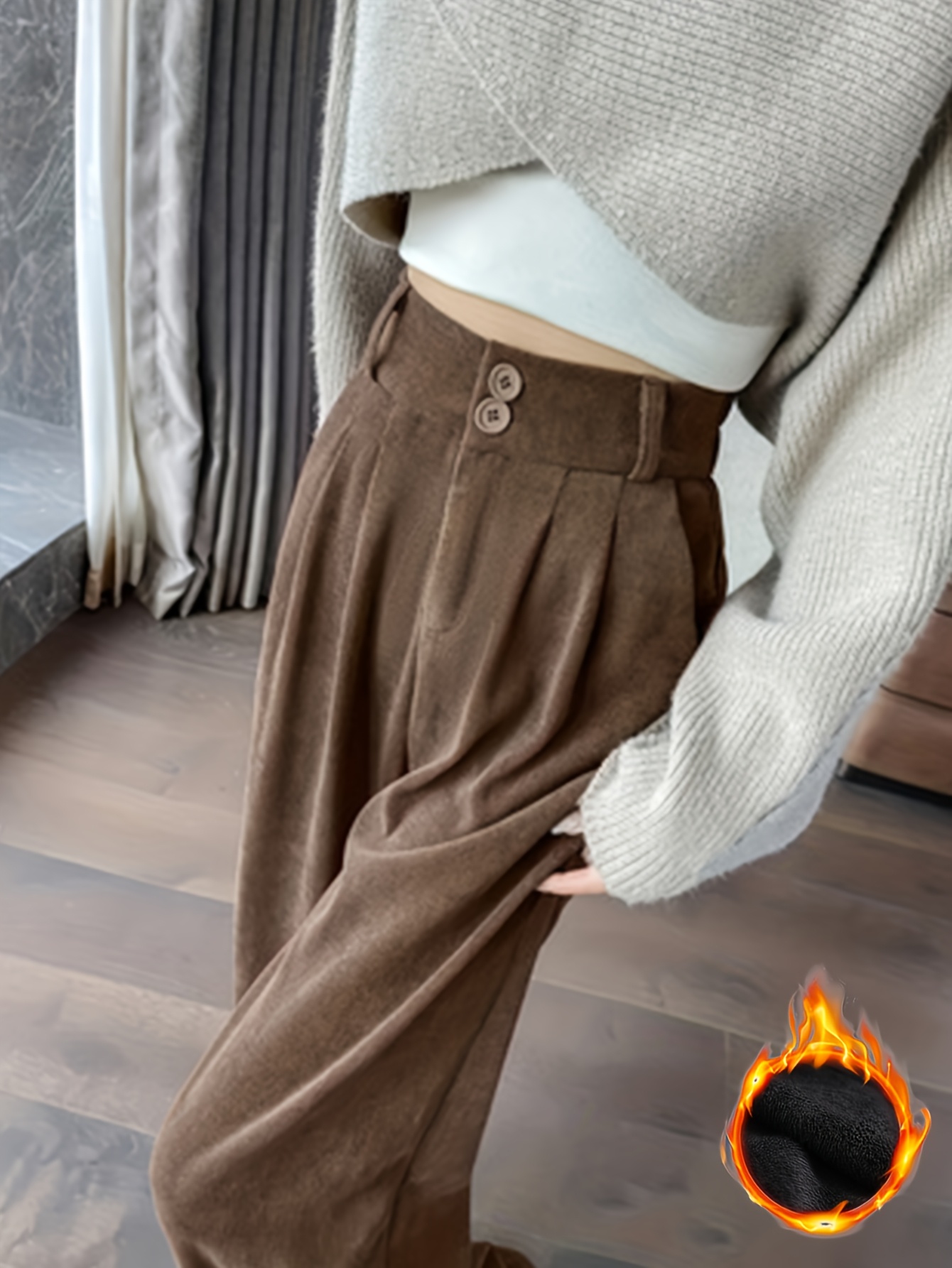 womens suit pants spring autumn winter 2024 new corduroy - Temu