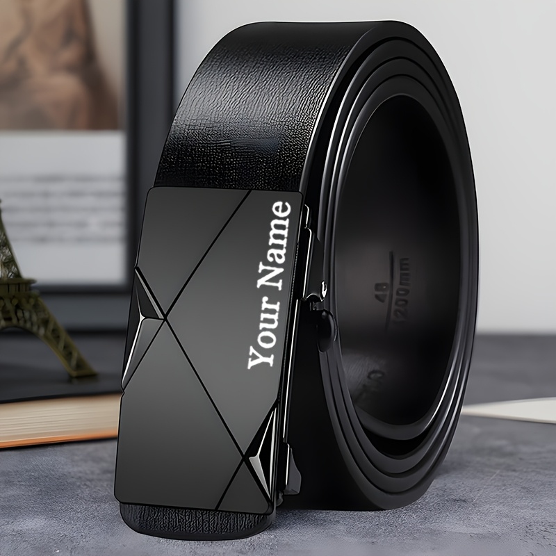 TEMU Laser Custom Belts, Personalized Custom Text Content, Gifts, The For Most Occasions, Valentine's Day, Father's Day, Christmas, Birthday Gifts.