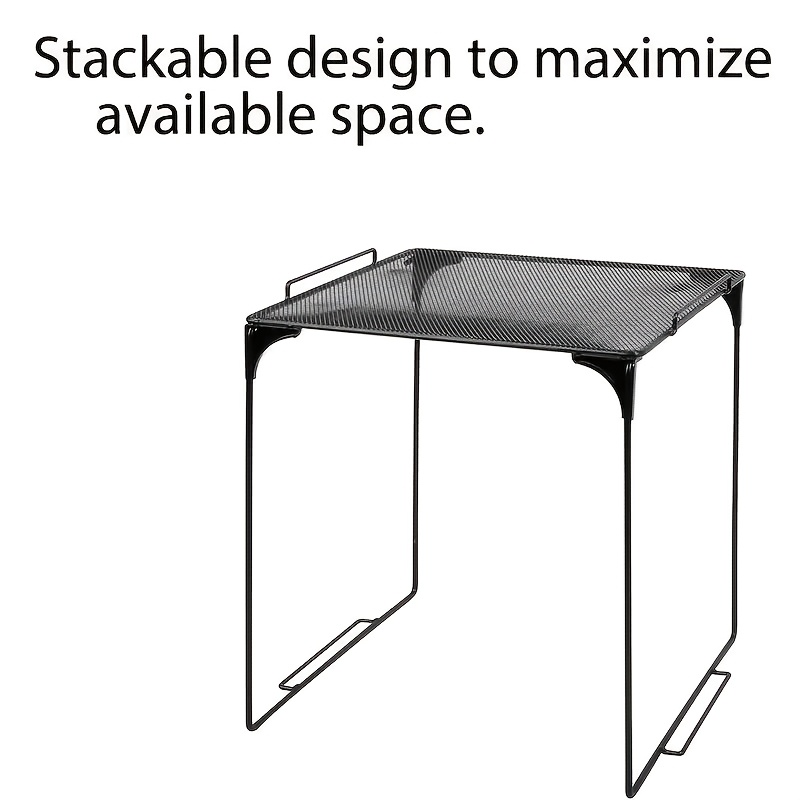 TEMU Estante plegable para guardar ropa, organizador de malla de metal y hierro, estante apilable para cocina y , estante de pie, estante de pie