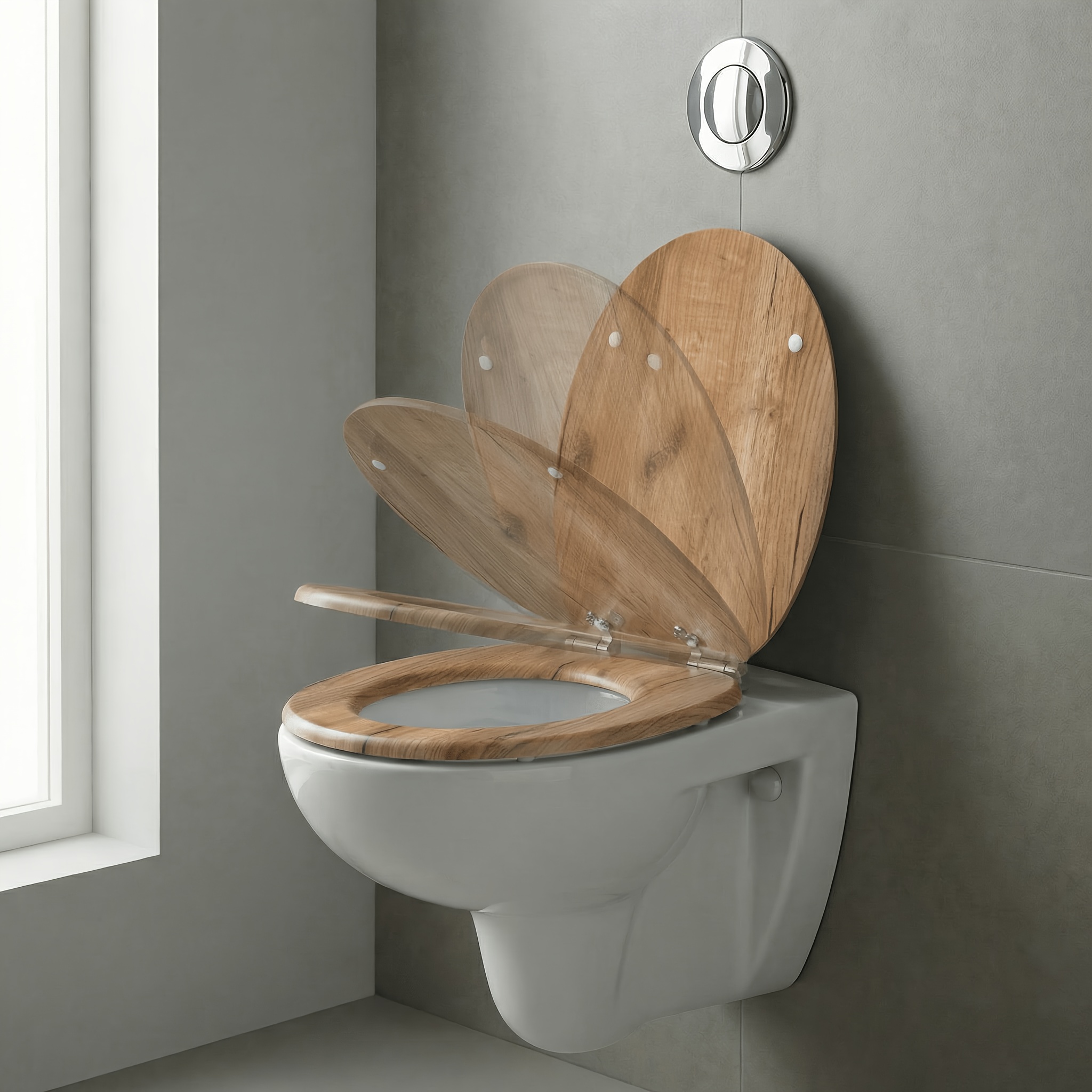 Sainos Wc Seat With Soft Close, Mdf , Stable Quality, Toilet Lid Toilet Seat