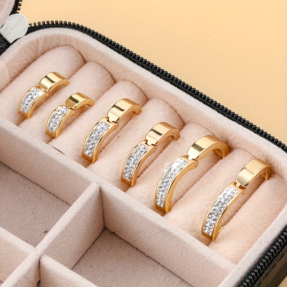 6pcs elegant hoop earrings set stainless steel   daily wear and mothers day gifts Product details 1