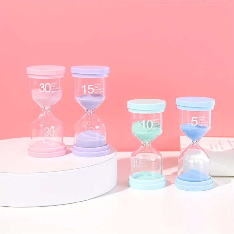 colorful glass sand timer set 5   ideal for games classroom home office decor creative learning tool for   1pc 4pcs home decoration details 2