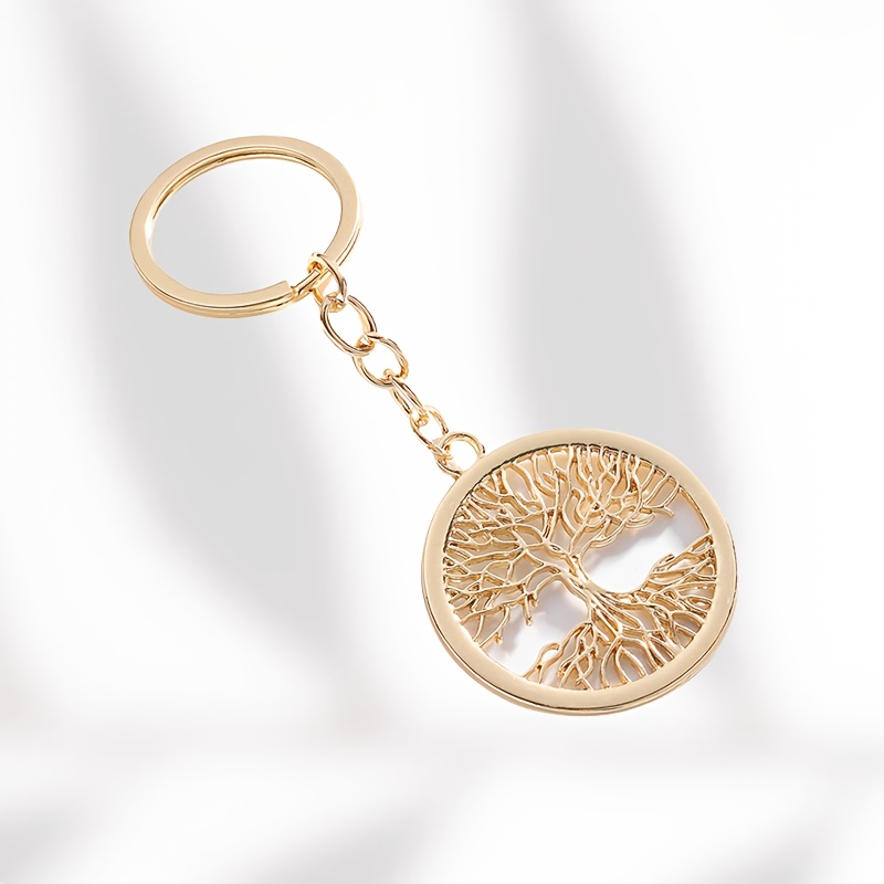 A Stylish European And Round Of Life Keychain Pendant, Suitable For Women' Keys And Bag Decorations