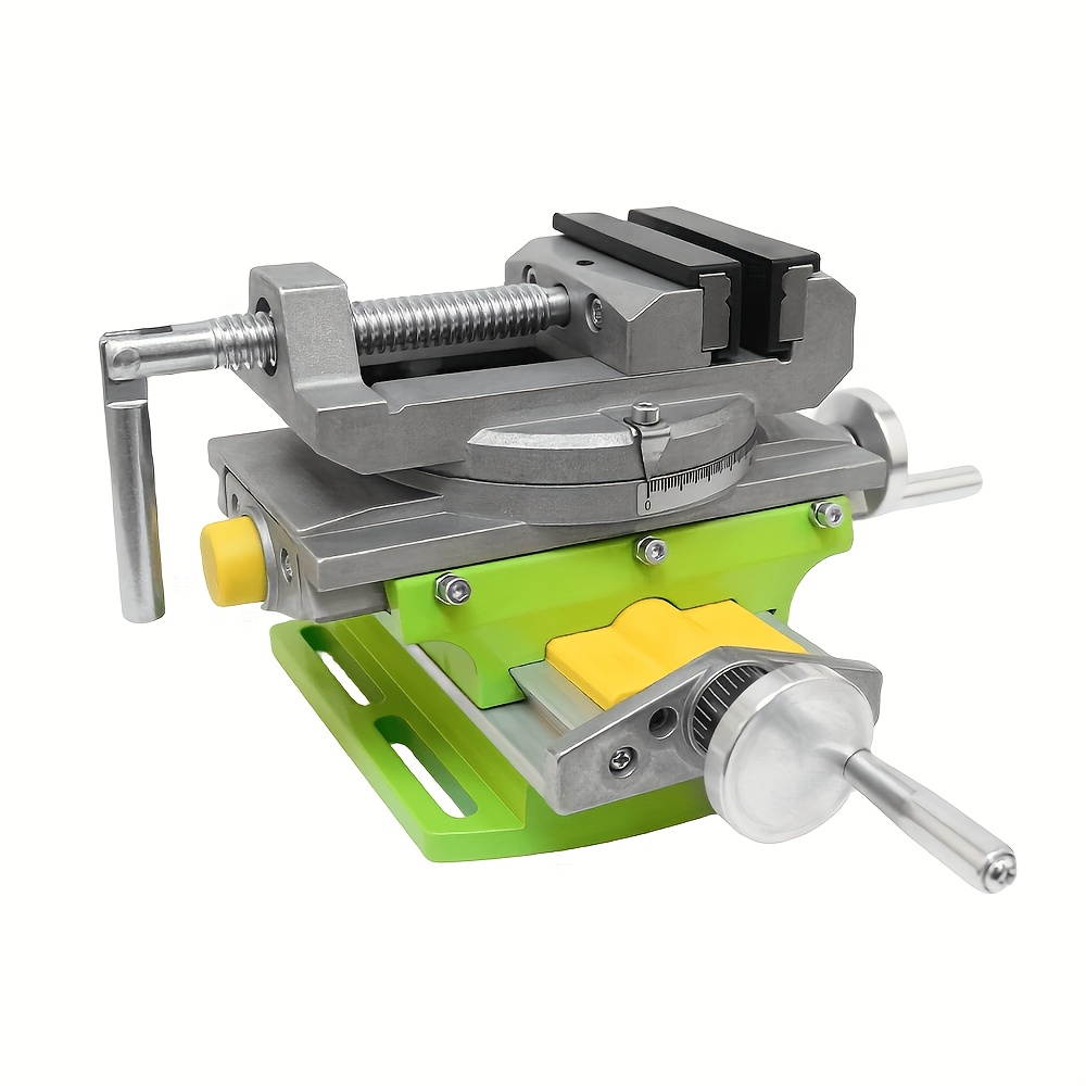 Allsome 2in 1 Milling Drilling Precision Vise Swivel Base Table Aluminium Alloy Compound Worktable