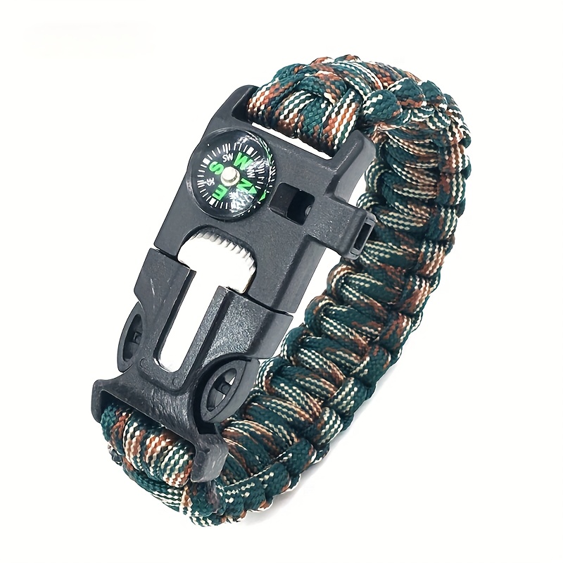 5 in 1 Woven Bracelet, Multifunctional for Hiking and Camping